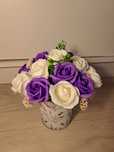 Flowerbox kwiaty mydlane prezent