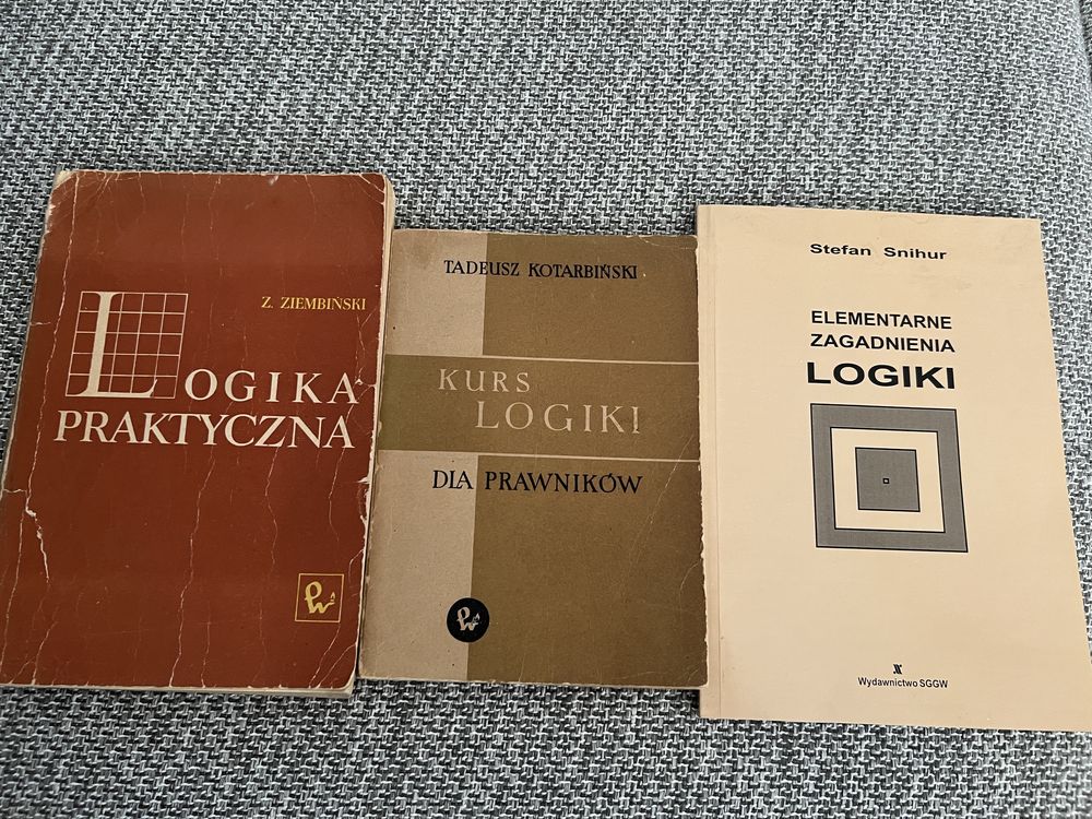 Zestaw książek logika dla prawników kotarbiński Snihur Ziembiński podr