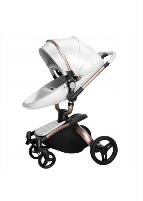 Wózek 3w1 Agape 360* Ekoskóra  bialy lekki