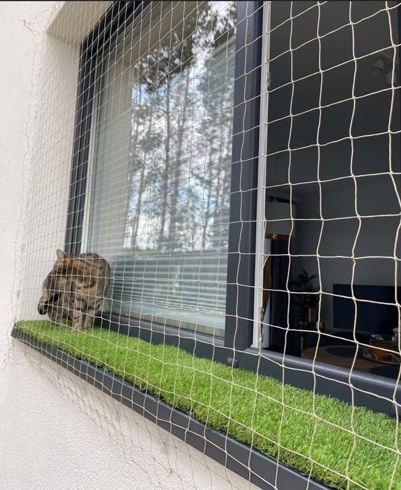 HIT Siatka na balkon bez wiercenia dla kota kompletny zestaw WYSYŁK