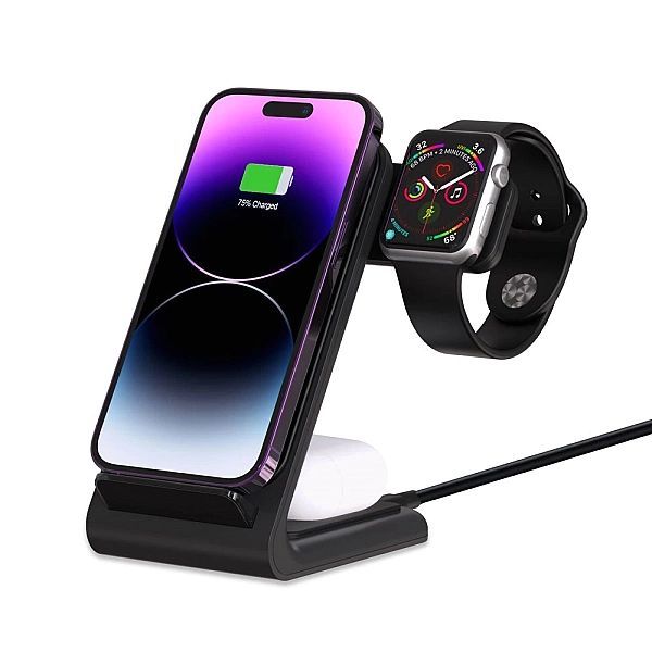 Ładowarka Tech-Protect Qi15w-a20 indukcyjna ze stojakiem 3w1 na smartf
