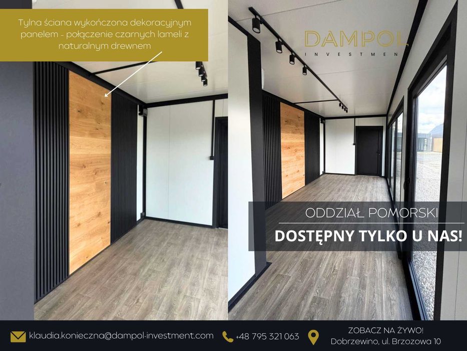 nowoczesny pawilon kontener 27m2 9x3m / biuro/ sklep/ domek caloroczny