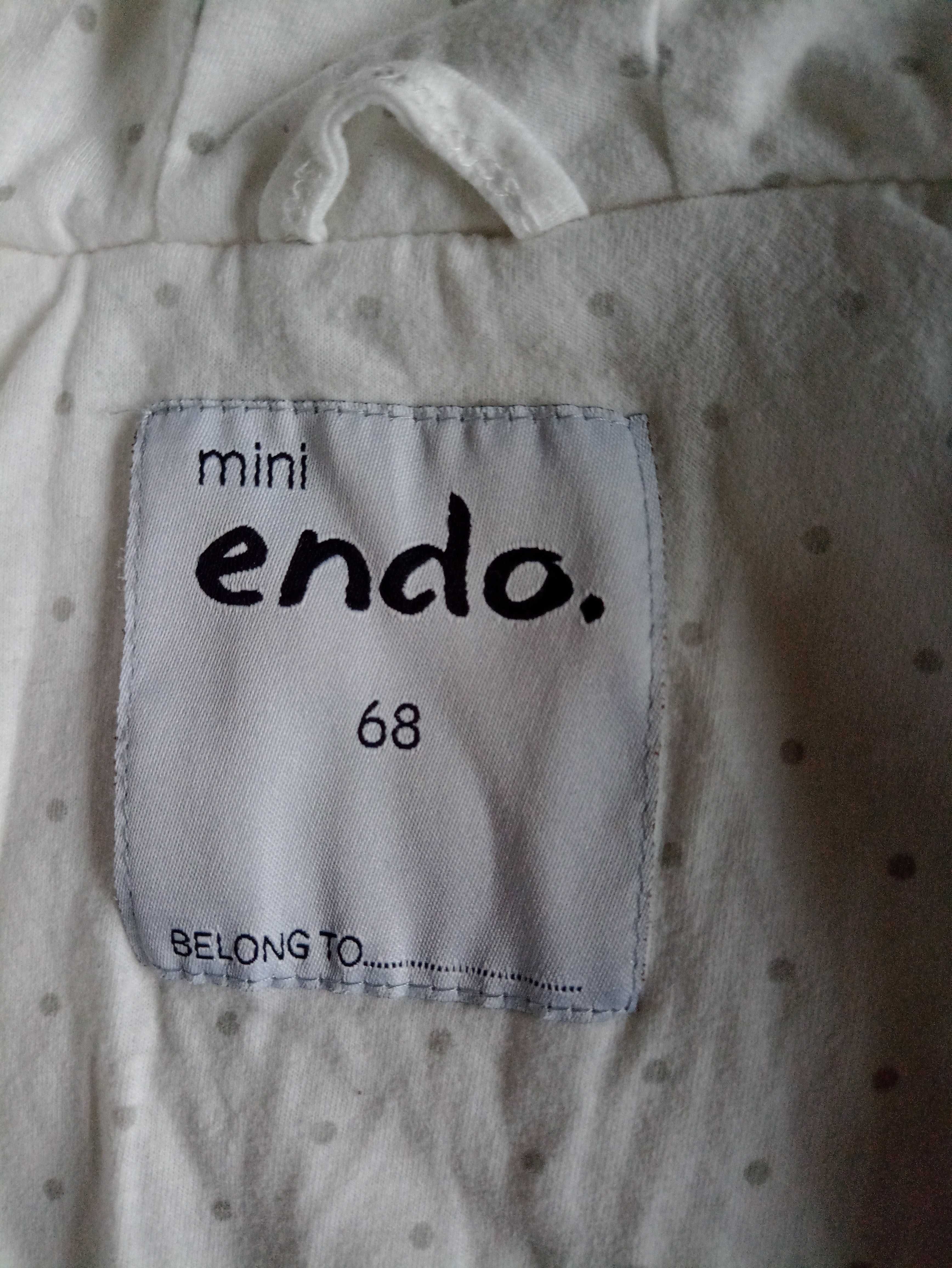 Kurtka, bluza, polar, miś z uszkami, kremowa Endo