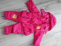 Różowy kombinezon dla dziewczynki. Spodnie i kurtka. Na 12 miesięcy.