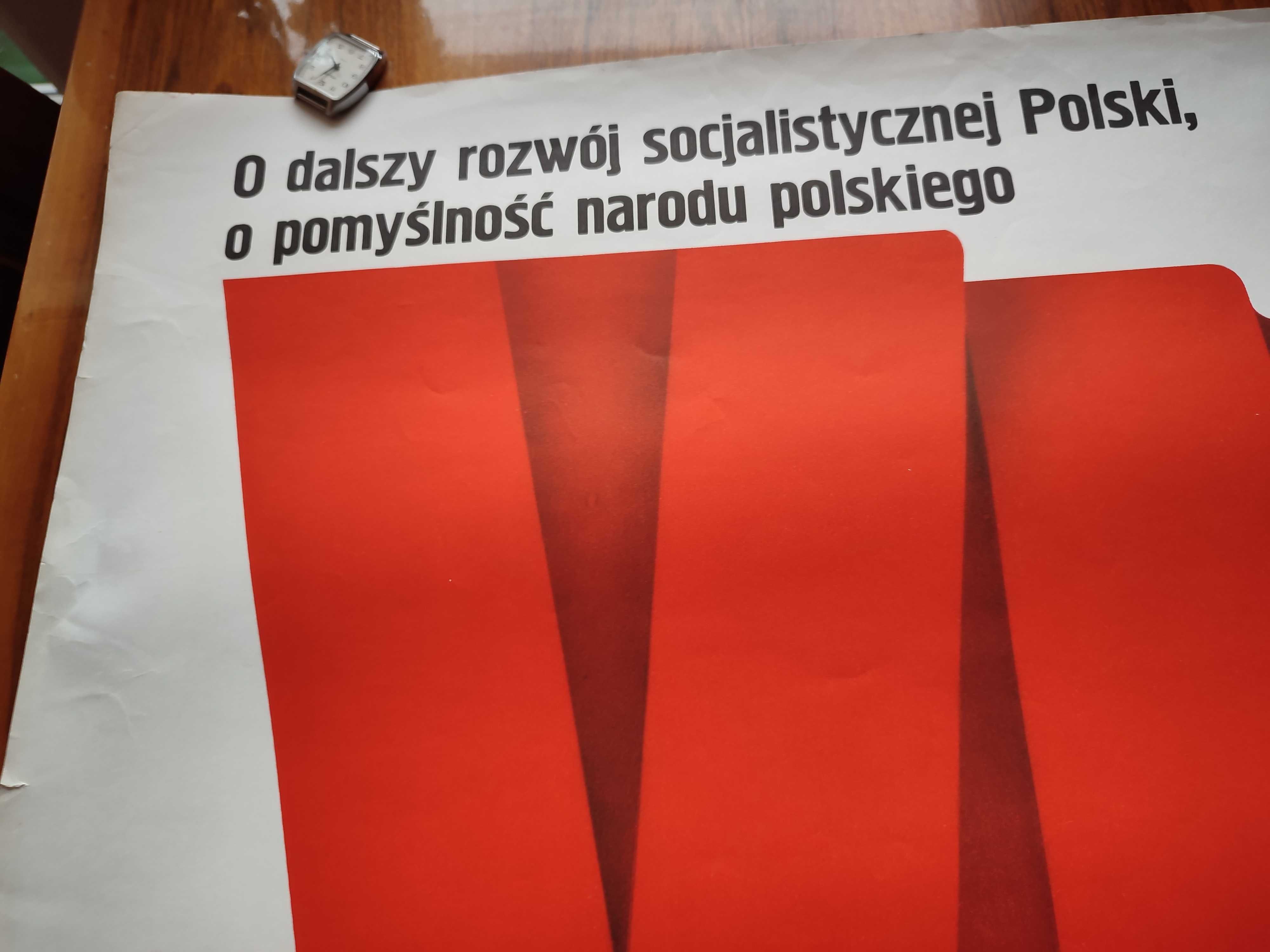 Plakat PRL VIII Zjazd PZPR