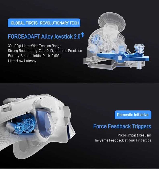 Геймпад Flydigi APEX 5 White +Док-станція Windows Android Nintendo iOS