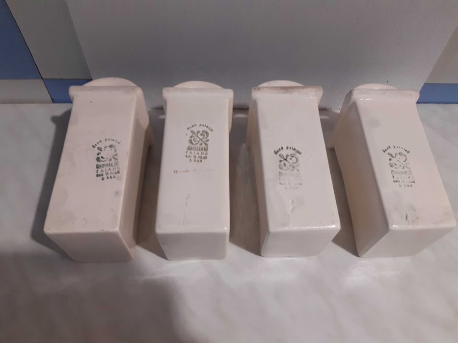 Szufladki fajansowe Włocławek Hand painted 4 sztuki