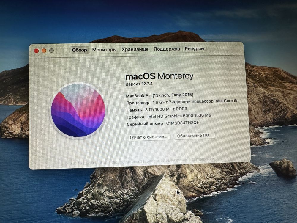 MacBook Air 13  2015 256 intel core i5 озу 8 гб