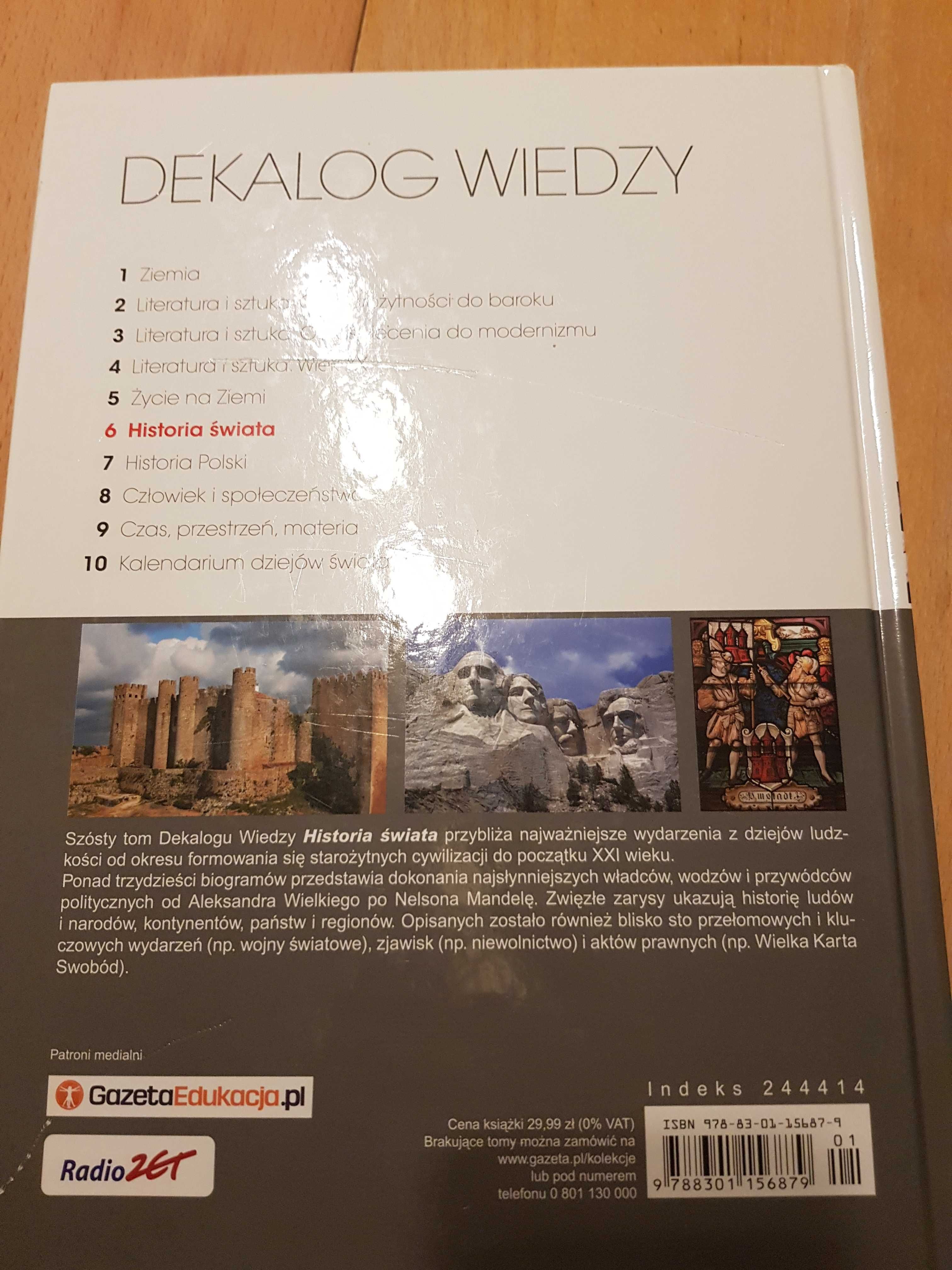 Dekalog wiedzy tom 6 Historia Świata biblioteka gazety wyborczej