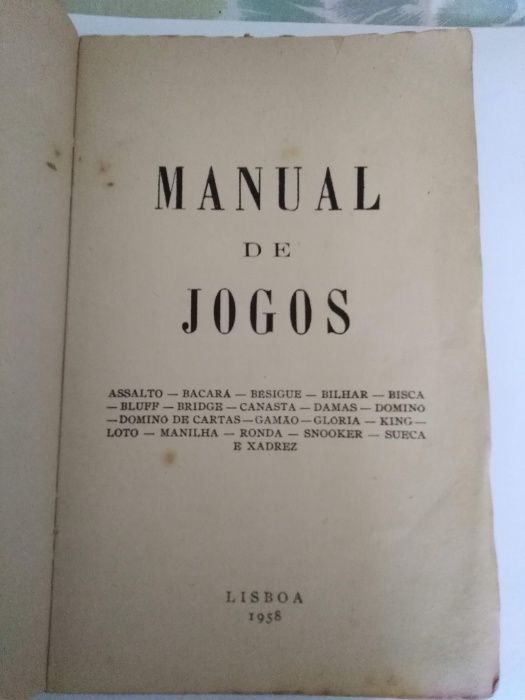 Manual de Jogos - 1958