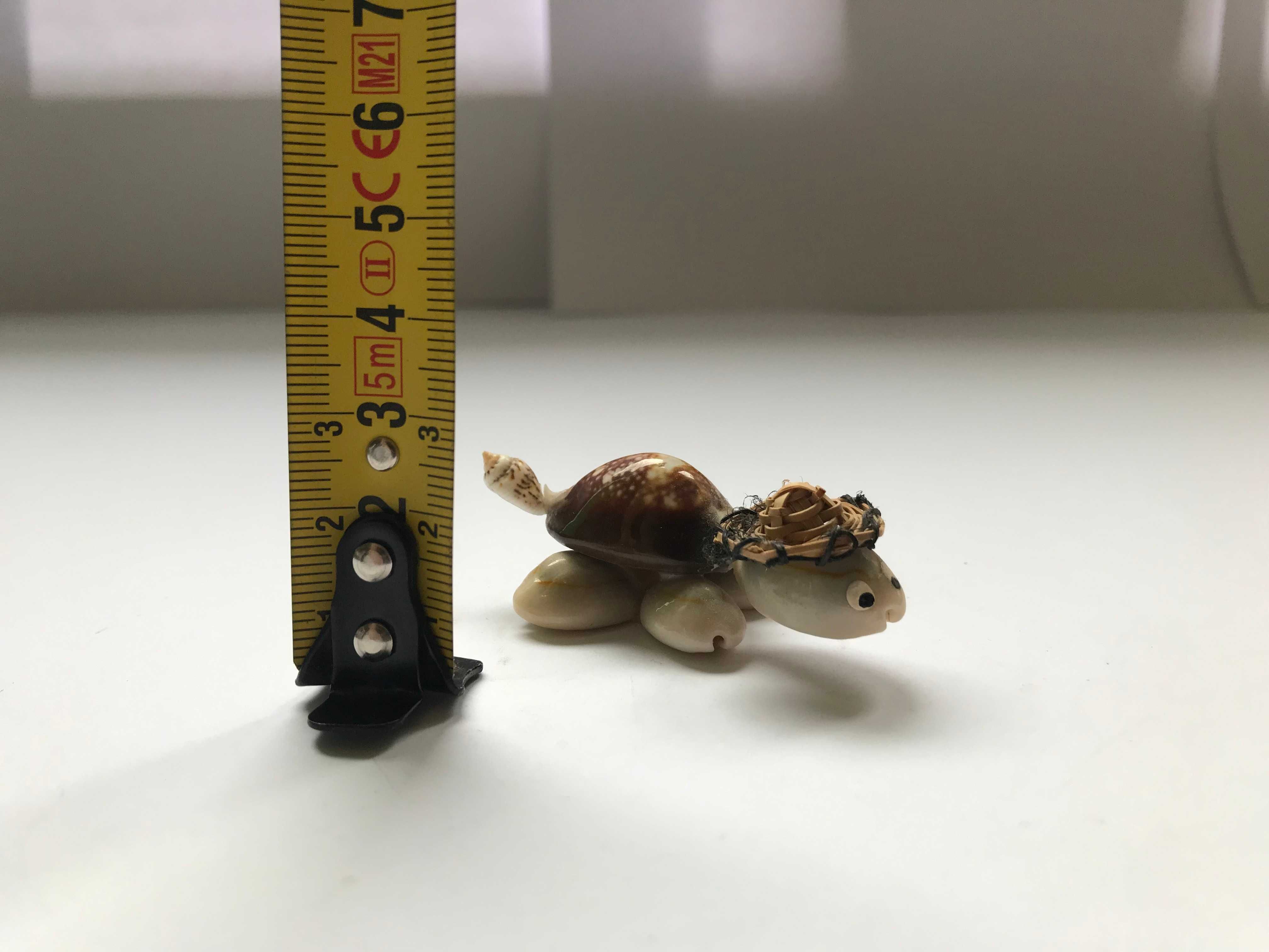 Figurka żółw muszle retro vintage cepelia szklana ceramiczna