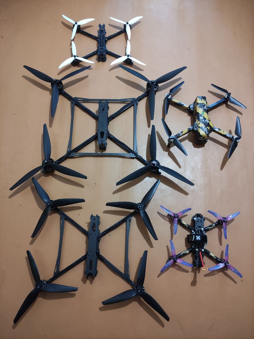 Дрон Fpv 5"7"8"9"10"13'15" Дюймов. Комплект для  Сборки.