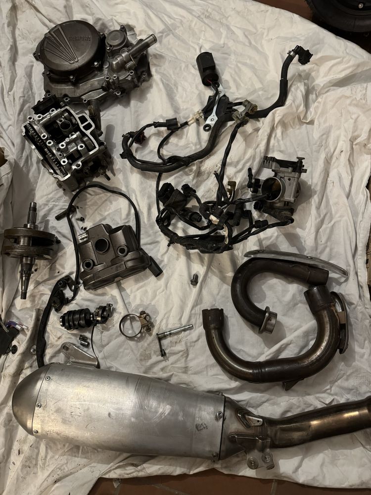 Części do yamaha yzf 250 rok14-18 głowica wydech moduł, staror magneto