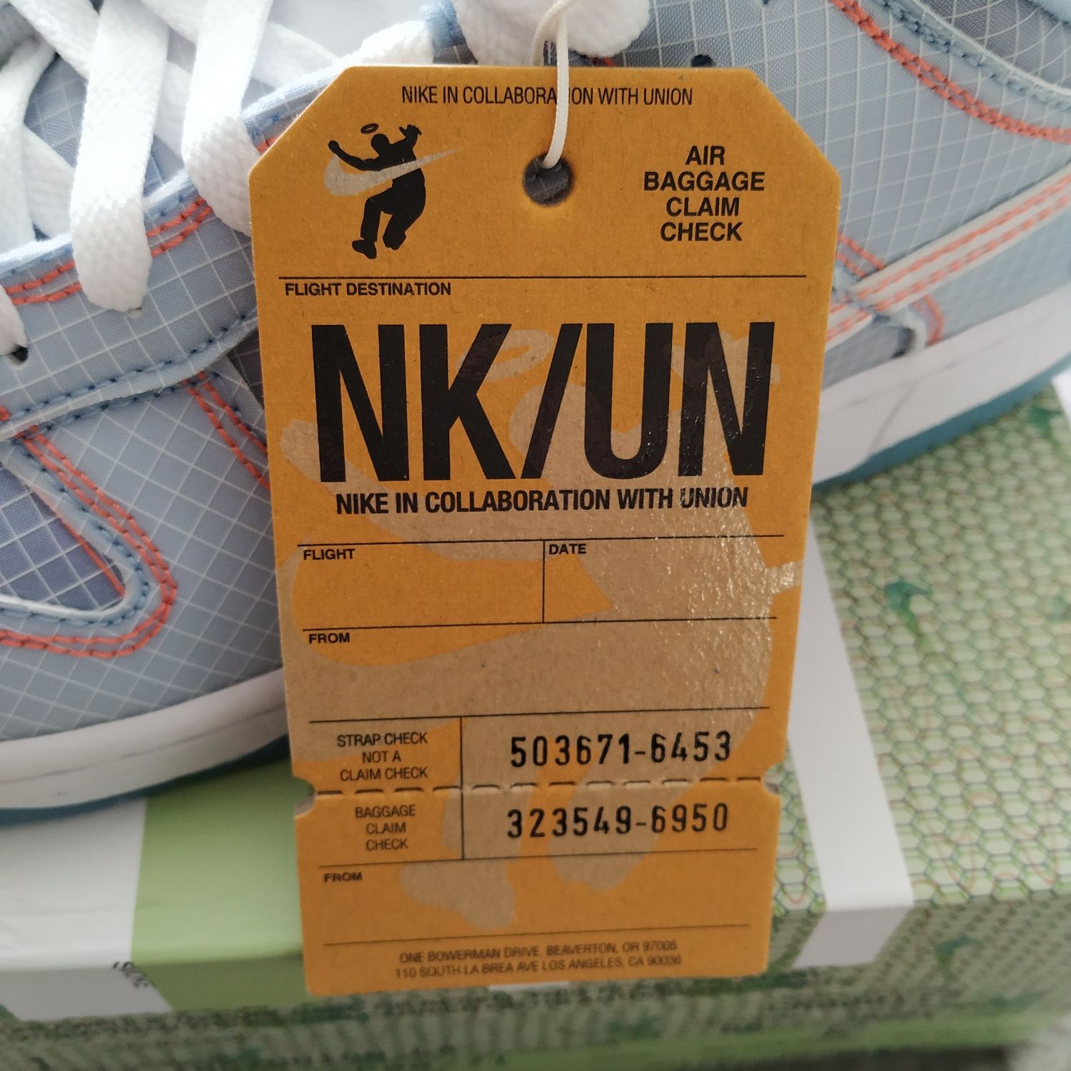 Nike Dunk Low x Union Argon EU 44 US 10