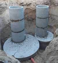 Копка ям, Бетонні кільця, копка бетонних кілець ( ручна та механічна)