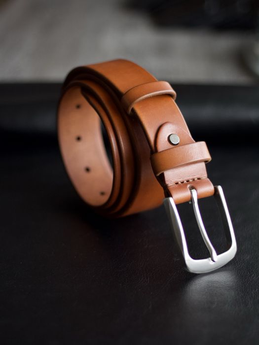 Ручна робота / ремінь чоловічий шкіряний 4 см. Пояс