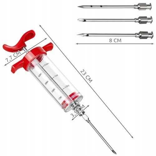 Strzykawka do peklowania mięsa 30 ml + 3 igły