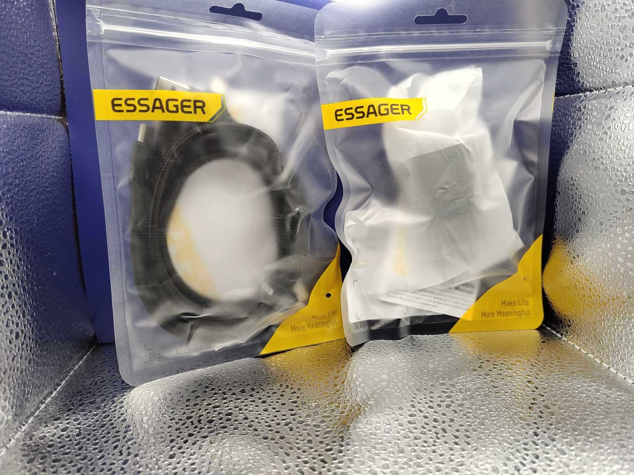 Ładowarka Essager 20W GaN PD+Kabel 3w1–szybkie ładowanie iPhone itp