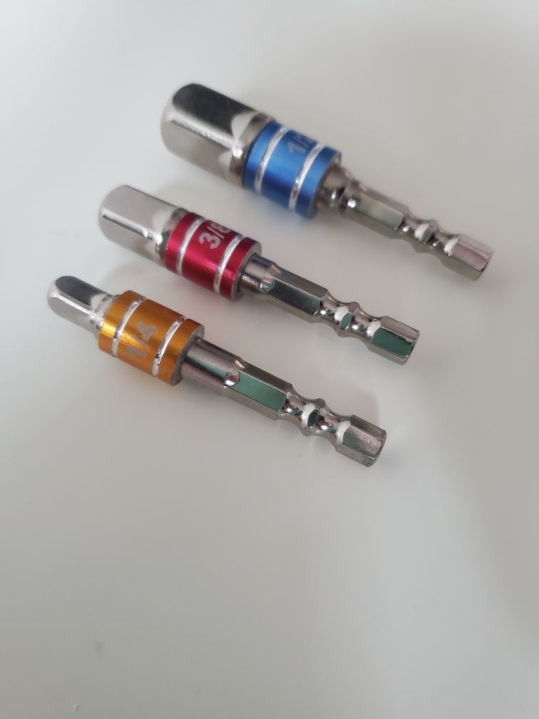 Klucze nasadki do wiertarki 1/4"  3/8"  1/2" zestaw