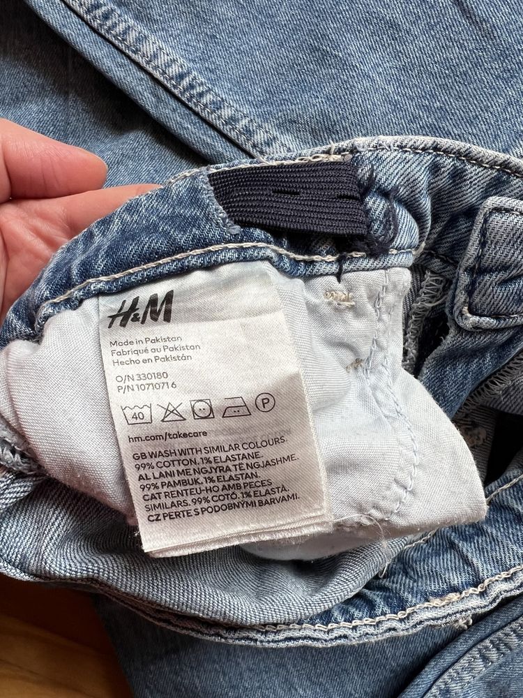 Spodnie Jeansowe H&M, dwukolorowe dla dziewczynki r. 146