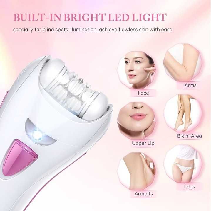 Bezprzewodowy depilator Flend Bubbacare 36 pęset z LED i trymerami