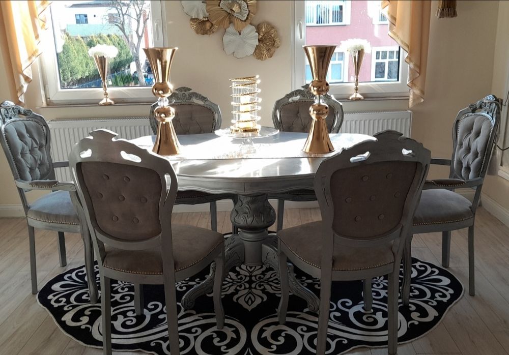 Stół z kszesłami ludwik