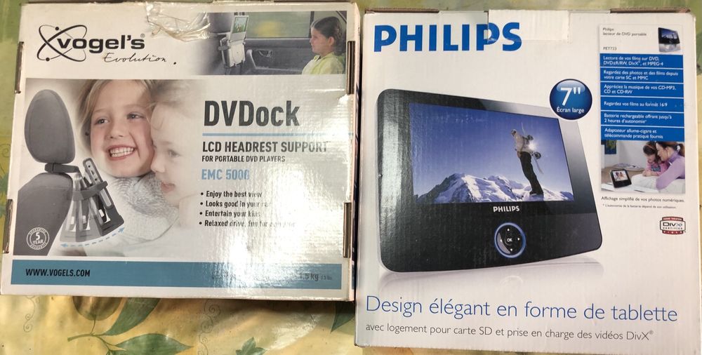 Tablete philips 7” mais suporte para banco do carro