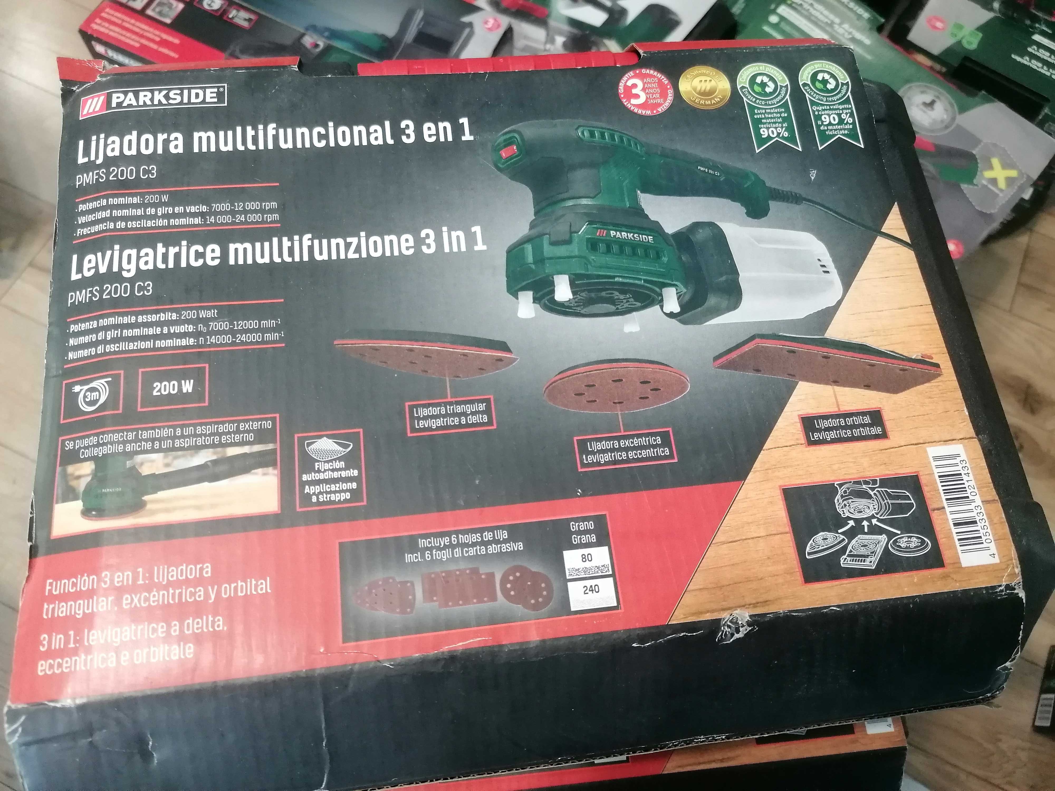 SZLIFIERKA PARKSIDE PMFS 200 C3 wielofunkcyjna oscylacyjna mimośrodowa