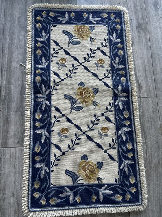 Tapete de arraiolos manual 64x124