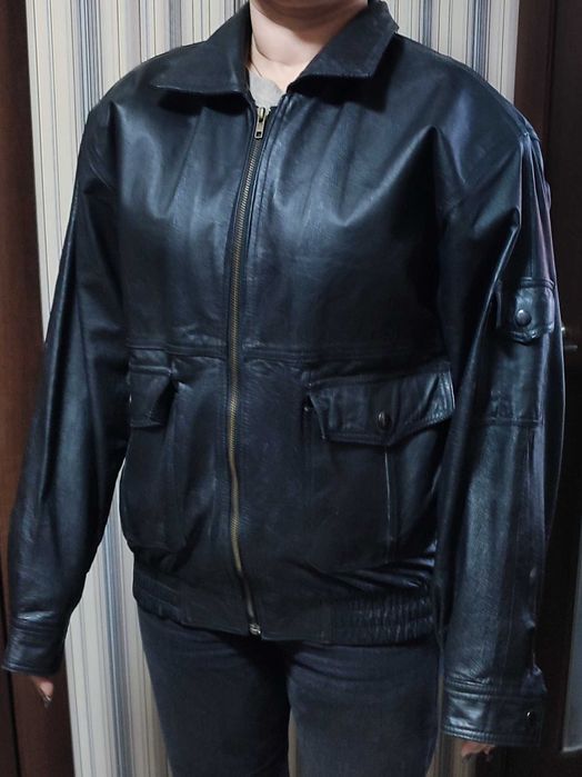 Куртка мужская авиатор бомбер натуральная кожа