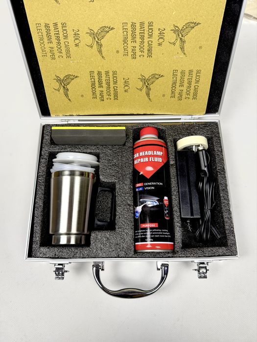 Набор для химической полировки фар авто в кейсе