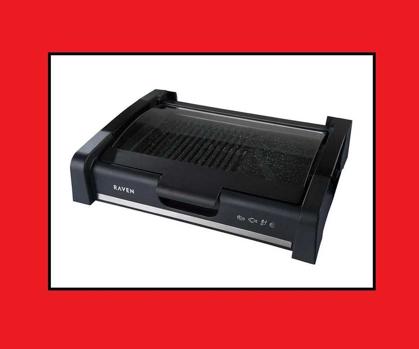 Grill elektryczny Raven EGE001N 875cm2 z powłoką marmurową