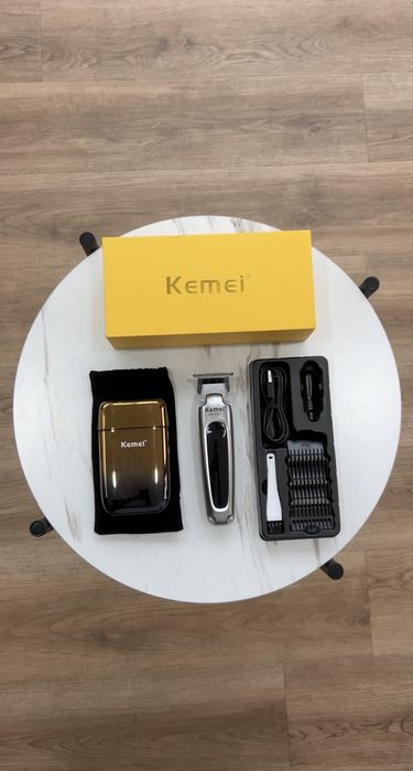 Máquina Kemei Profissional Corte & Acabamento + Shaver
