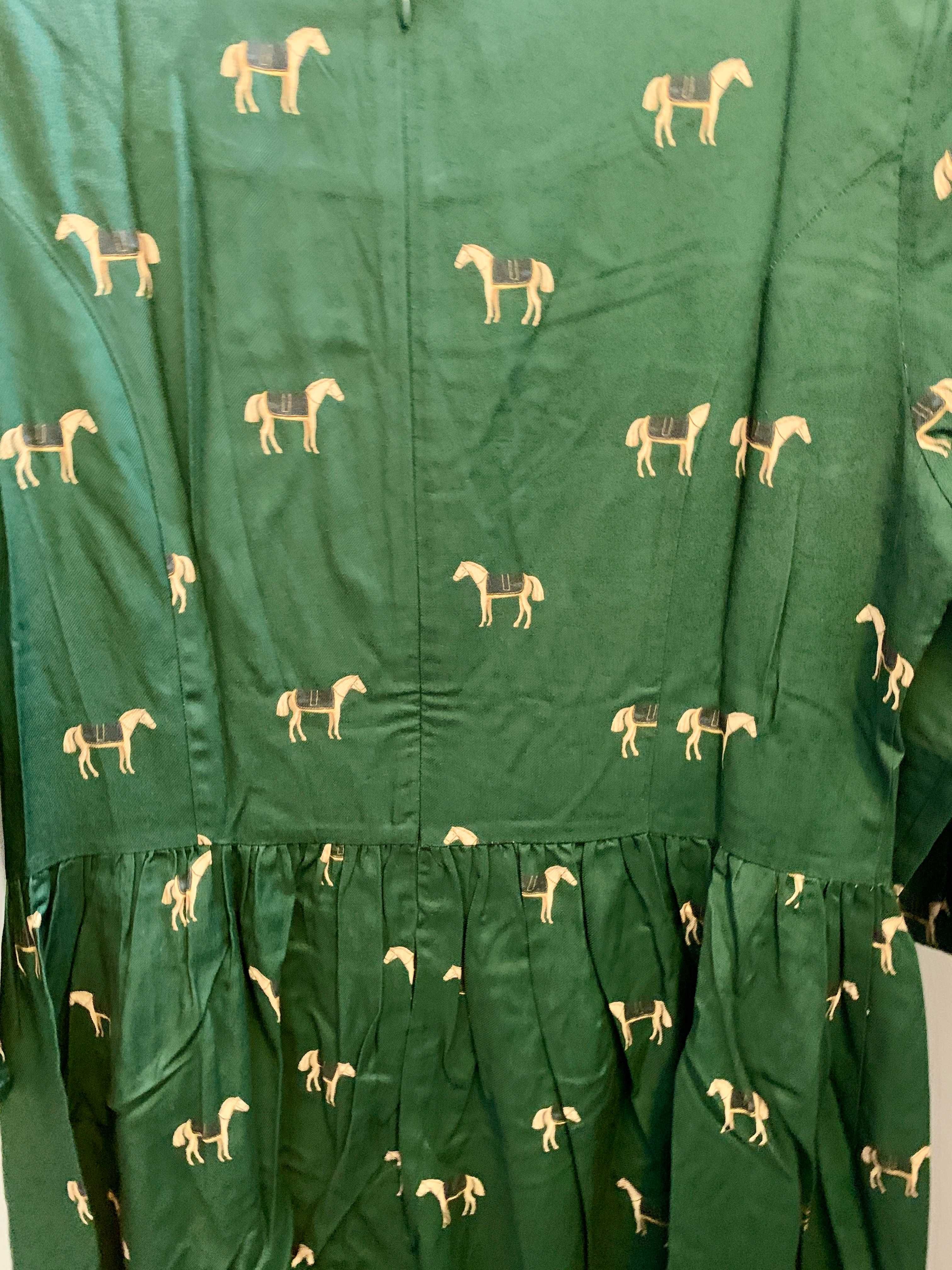 Sukienka Melania Cavalos butelkowa zieleń konie rozmiar 46 Marie Zelie