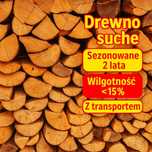 drewno kominkowe z transportem układaniem dąb, buk,jesion, suche < 15%