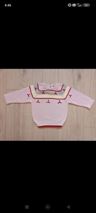 Sweterek różowy dla dziewczynki coccodrillo 74