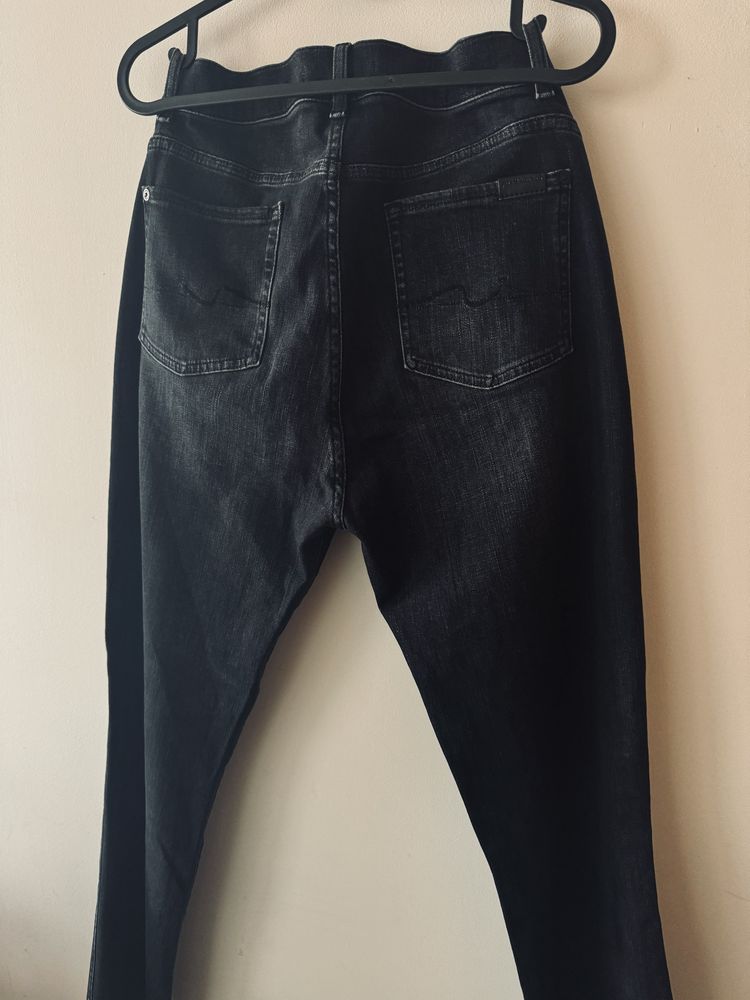 7 For all Mankind spodnie jeansowe czarne