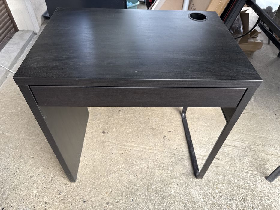 Biurko szkolne IKEA MICKE czarnobrąz