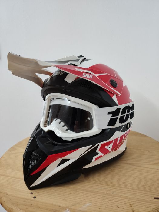 Capacete Pulse SHOT vermelho - M - COMO NOVO