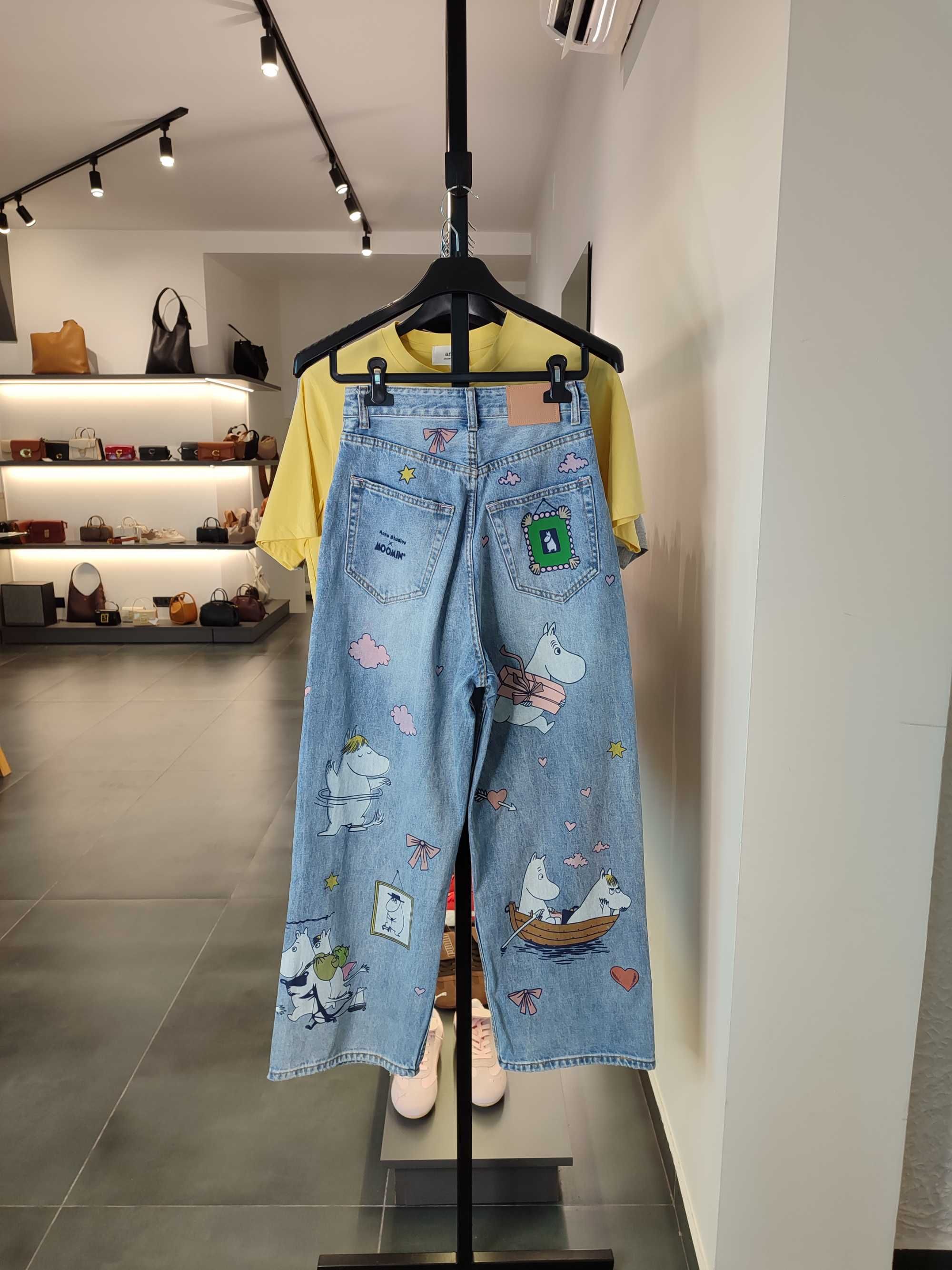 Джинси Acne Studios x Moomin Super Baggy Fit Jeans Blue