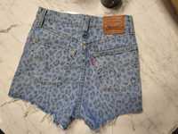 Krótkie spodenki szorty Levis RIBCAGE SHORT roz 24 jeansowe