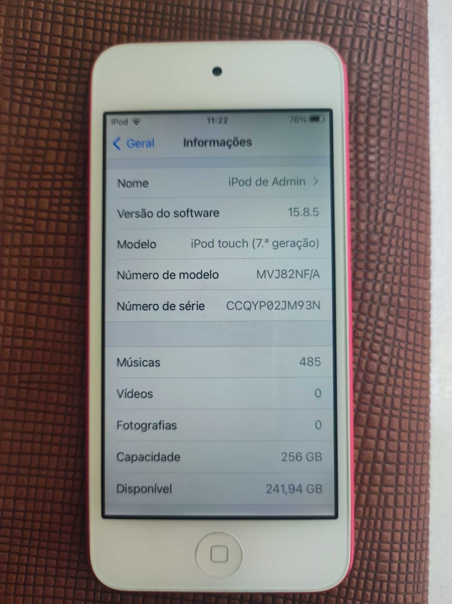 Apple iPod Touch 7ª Geração 256 Gb