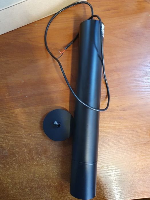 Lampa wisząca LED tuba czarna 10 W zestaw 3 szt. ciepła