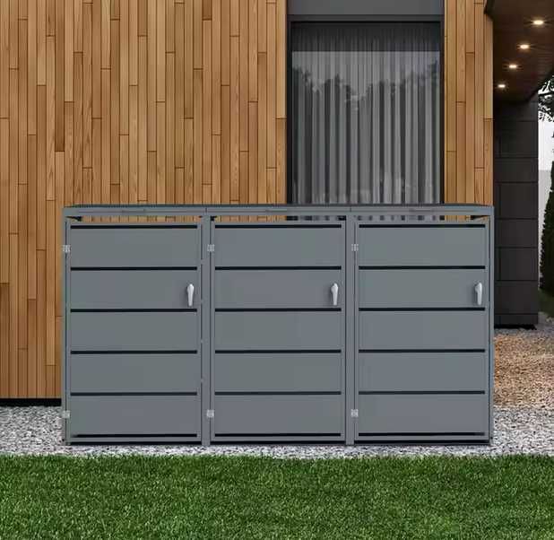 Zabudowa Koszy Na Śmieci 3x240L Obudowa Wiata Śmietnikowa Garaż+GRATIS