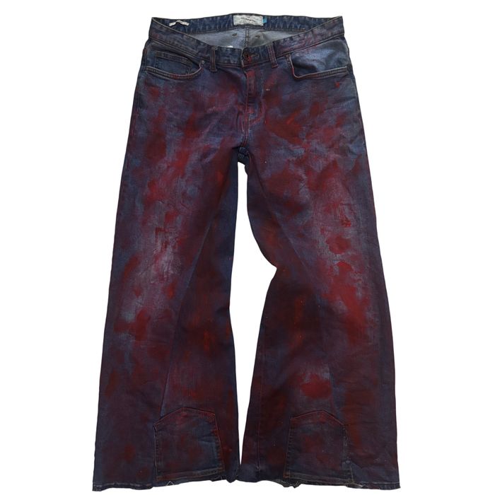 distressed baggy flared custom jeans джинсы джинси y2k opium archive