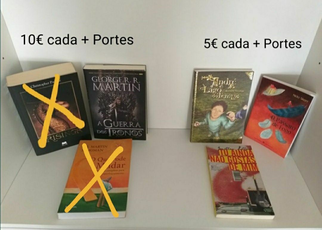Vários livros a partir de 5€