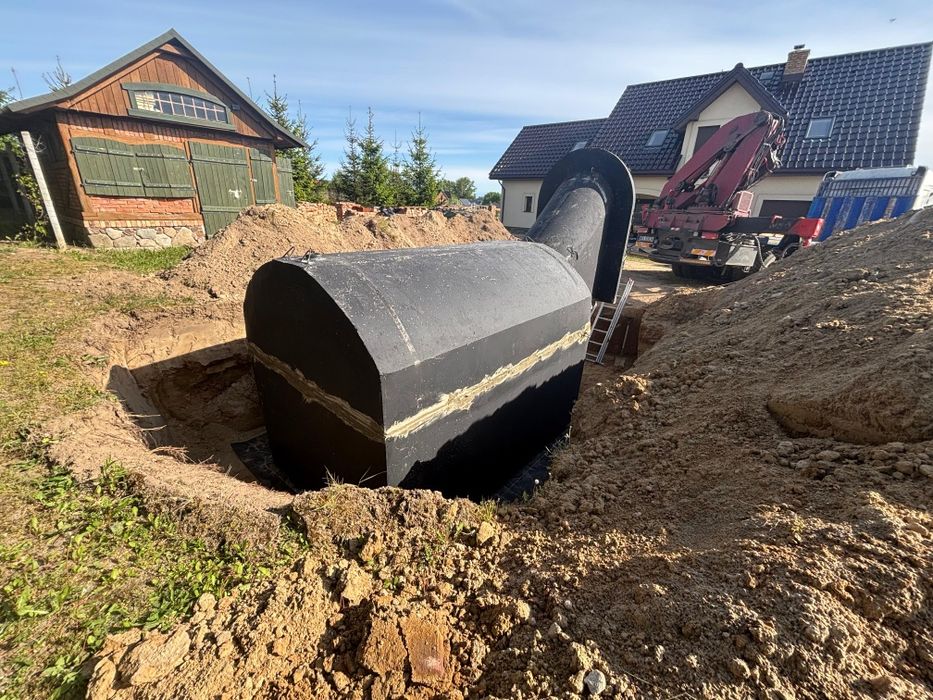 Piwnica betonowa, ziemianka, zbiorniki na deszczówkę