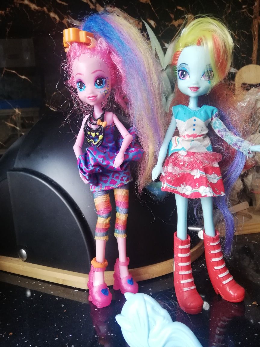 Lalki/laleczki Pinkie Pie equestria girl i lalka Rainbow Dash Pony