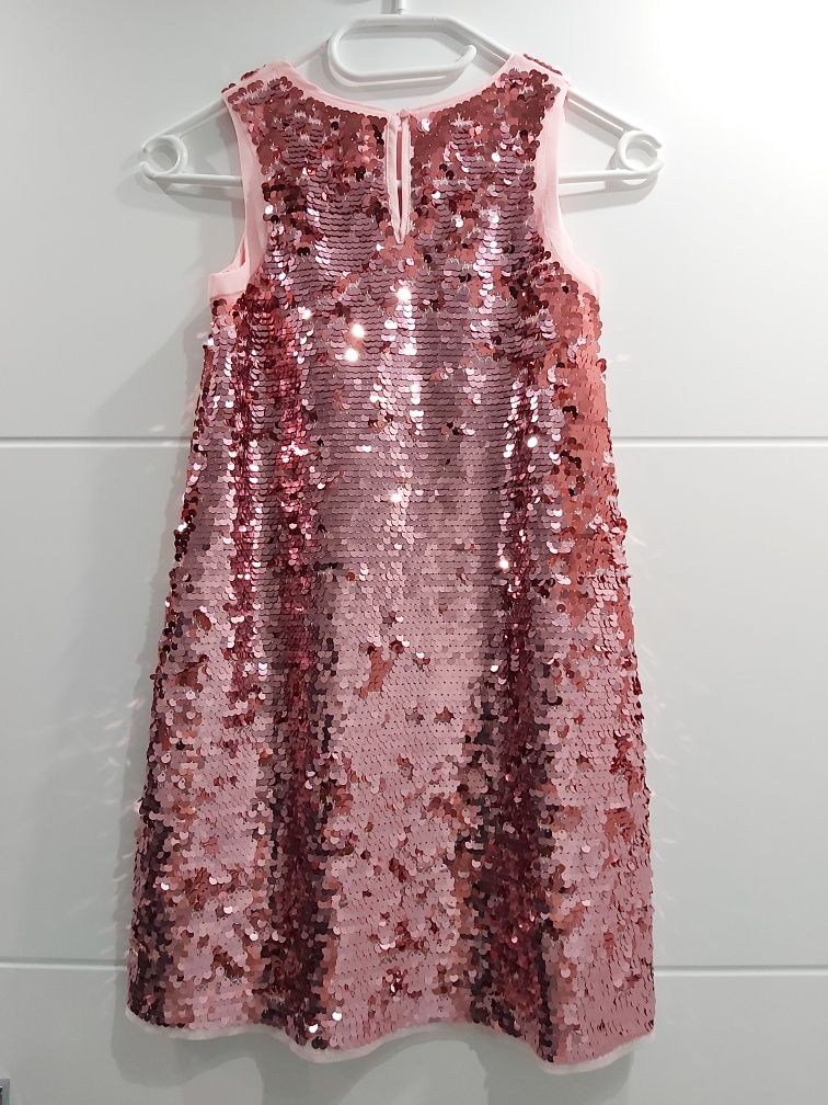 Przepiękna Cekinowa Sukieneczka z H&M 134 cm jak NOWA