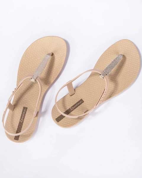 Ipanema Sandal Class japonki damskie lekkie beżowe ze złotym r. 37-42